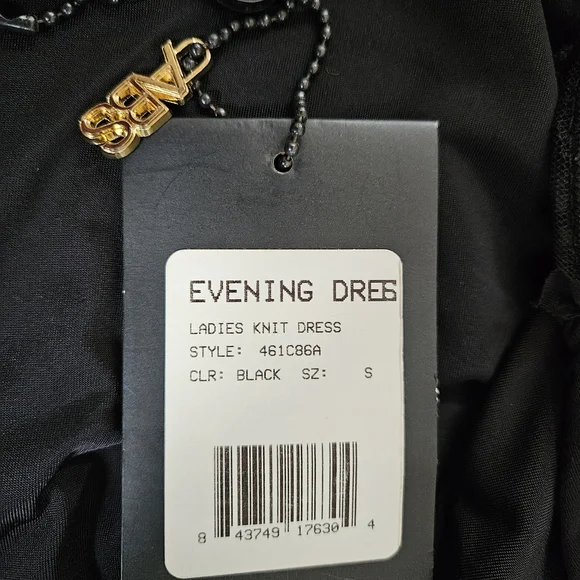 ABS Allen Schwartz Black One Sleeve Mini Dress - Picture 2 of 9